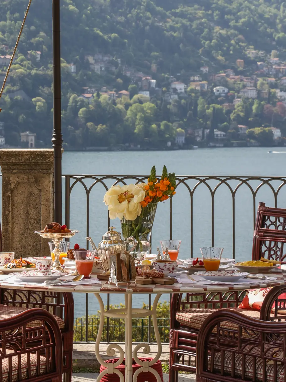 Passalacqua Hotel Lake Como Breakfast With View Azzurra Primavera